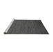 Sideview of Machine Washable Abstract Gray Modern Rug, wshabs5474gry