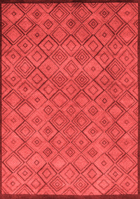 Abstract Red Modern Rug, abs5475red