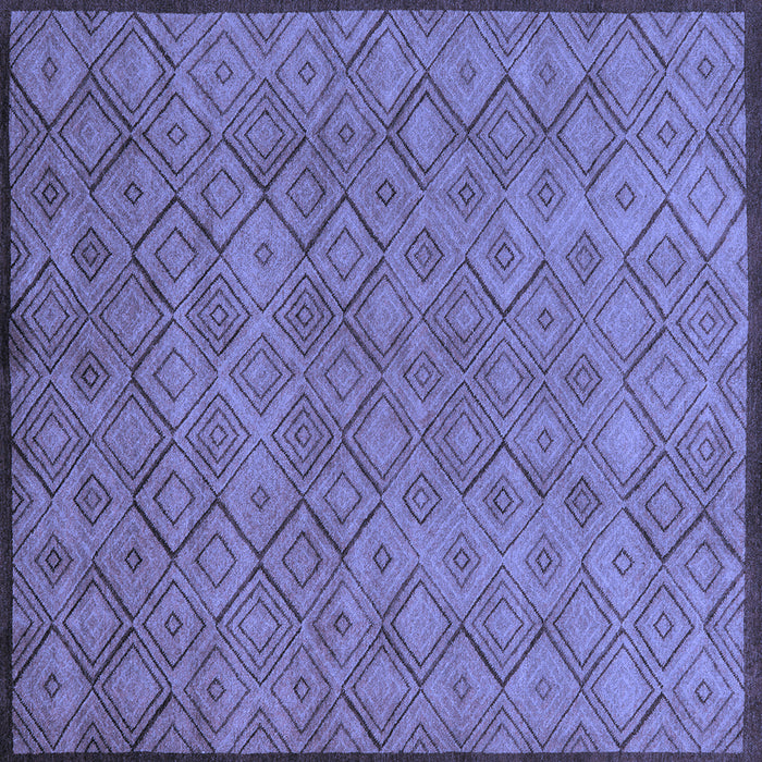 Square Abstract Blue Modern Rug, abs5475blu