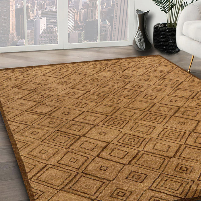 Machine Washable Abstract Orange Rug in a Family Room, wshabs5475
