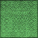 Square Abstract Emerald Green Modern Rug, abs5475emgrn