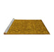 Sideview of Machine Washable Abstract Yellow Modern Rug, wshabs5475yw