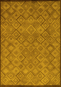 Abstract Yellow Modern Rug, abs5475yw