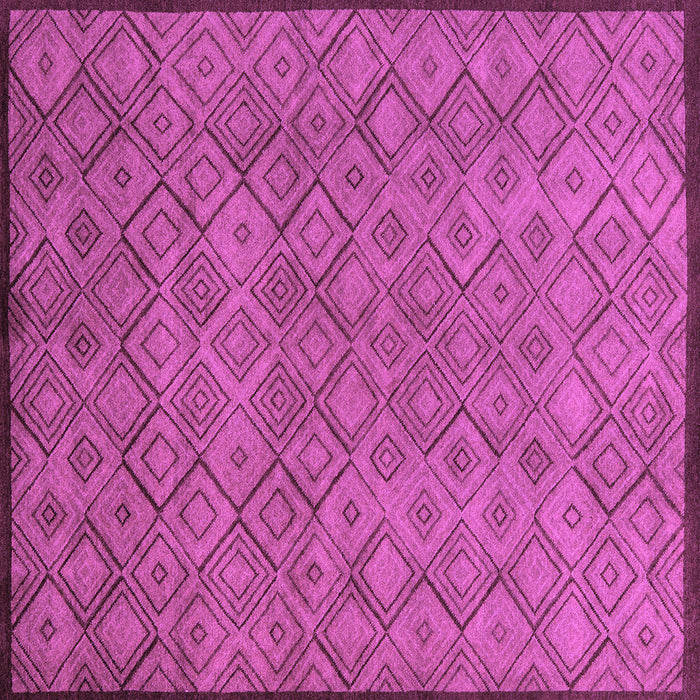 Square Machine Washable Abstract Purple Modern Area Rugs, wshabs5475pur