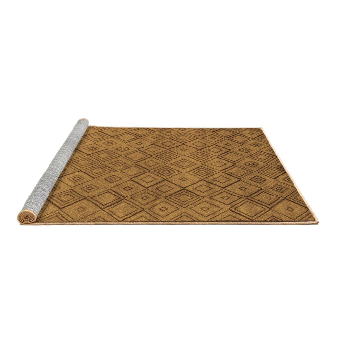 Sideview of Machine Washable Abstract Brown Modern Rug, wshabs5475brn