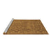 Sideview of Machine Washable Abstract Brown Modern Rug, wshabs5475brn