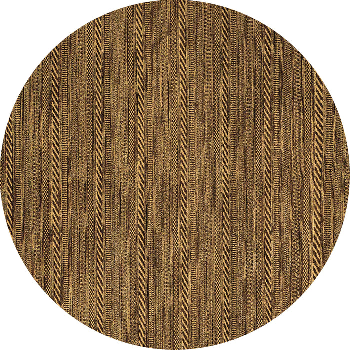 Round Abstract Brown Modern Rug, abs5476brn