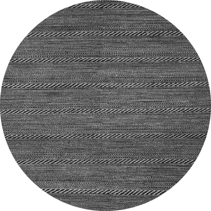 Round Machine Washable Abstract Gray Modern Rug, wshabs5476gry