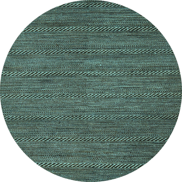 Round Abstract Light Blue Modern Rug, abs5476lblu