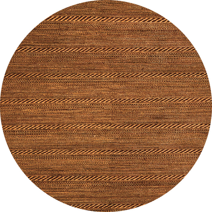 Round Abstract Orange Modern Rug, abs5476org