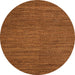 Round Abstract Orange Modern Rug, abs5476org