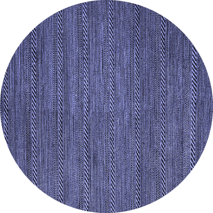 Round Abstract Blue Modern Rug, abs5476blu