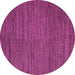 Round Machine Washable Abstract Pink Modern Rug, wshabs5476pnk