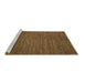 Sideview of Machine Washable Abstract Brown Modern Rug, wshabs5476brn