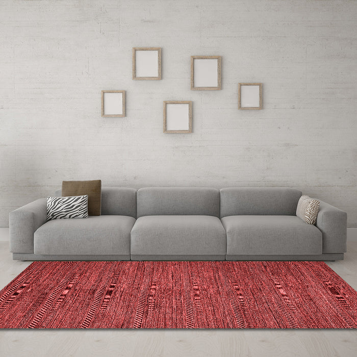 Modern Red Washable Rugs