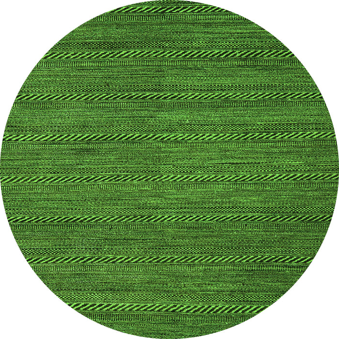 Round Abstract Green Modern Rug, abs5476grn