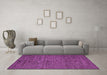 Machine Washable Abstract Purple Modern Area Rugs in a Living Room, wshabs5476pur