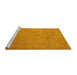 Sideview of Machine Washable Abstract Yellow Modern Rug, wshabs5477yw