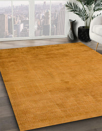 Abstract Dark Orange Modern Rug, abs5477