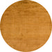 Round Abstract Dark Orange Modern Rug, abs5477