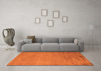 Machine Washable Abstract Orange Modern Rug, wshabs5477org