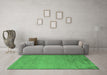 Machine Washable Abstract Emerald Green Modern Area Rugs in a Living Room,, wshabs5477emgrn