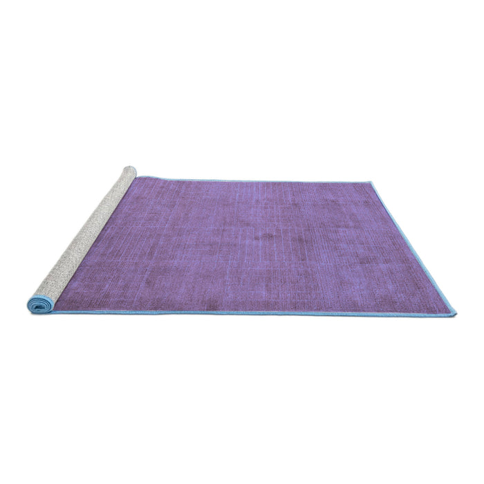 Sideview of Machine Washable Abstract Blue Modern Rug, wshabs5477blu