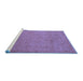 Sideview of Machine Washable Abstract Blue Modern Rug, wshabs5477blu