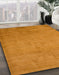 Abstract Dark Orange Modern Rug in Family Room, abs5477