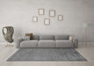 Machine Washable Abstract Gray Modern Rug in a Living Room,, wshabs5477gry