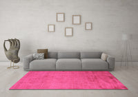 Machine Washable Abstract Pink Modern Rug, wshabs5477pnk