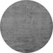 Round Abstract Gray Modern Rug, abs5477gry