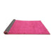 Sideview of Abstract Pink Modern Rug, abs5477pnk