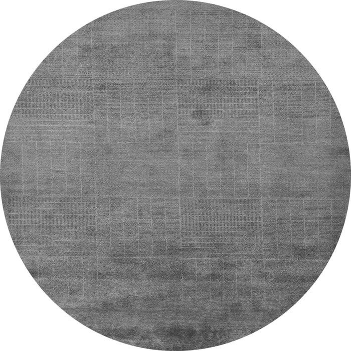 Round Machine Washable Abstract Gray Modern Rug, wshabs5477gry