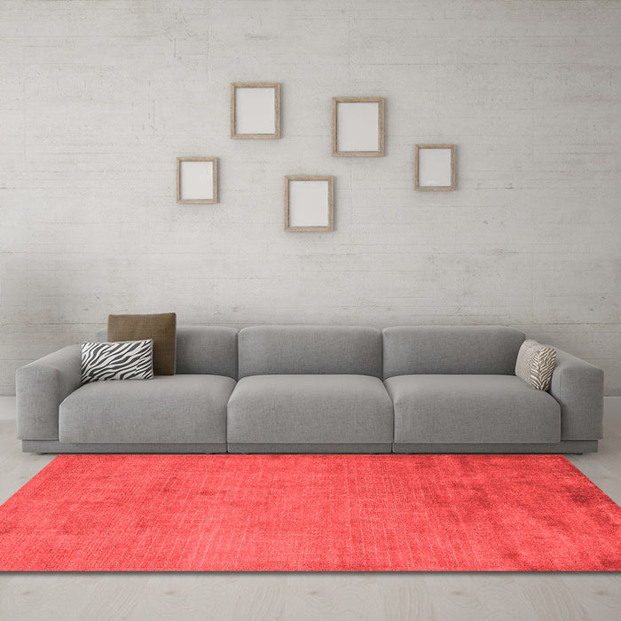 Modern Red Washable Rugs