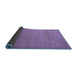 Sideview of Abstract Blue Modern Rug, abs5477blu