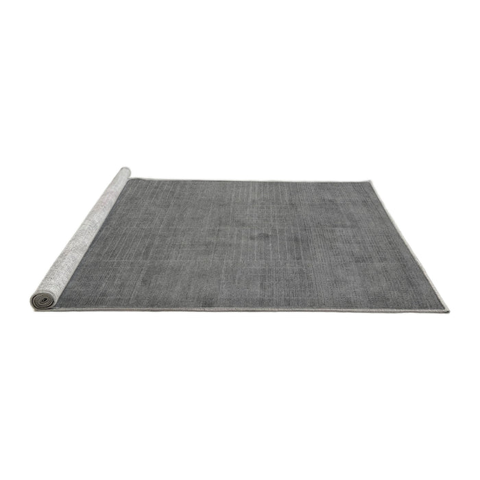 Sideview of Machine Washable Abstract Gray Modern Rug, wshabs5477gry