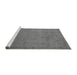 Sideview of Machine Washable Abstract Gray Modern Rug, wshabs5477gry