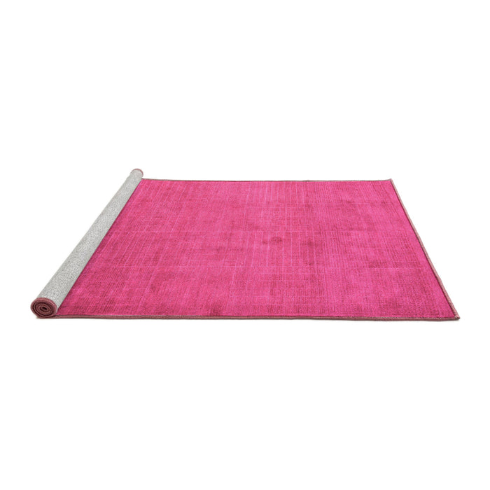 Sideview of Machine Washable Abstract Pink Modern Rug, wshabs5477pnk