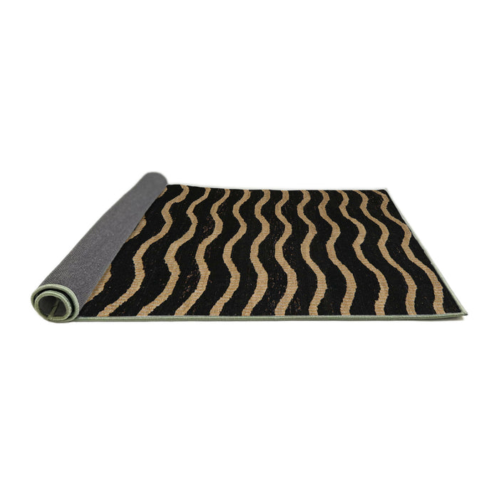 Sideview of Abstract Black Modern Rug, abs5478