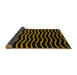 Sideview of Abstract Yellow Modern Rug, abs5478yw