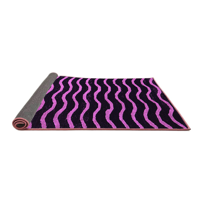 Sideview of Abstract Purple Modern Rug, abs5478pur
