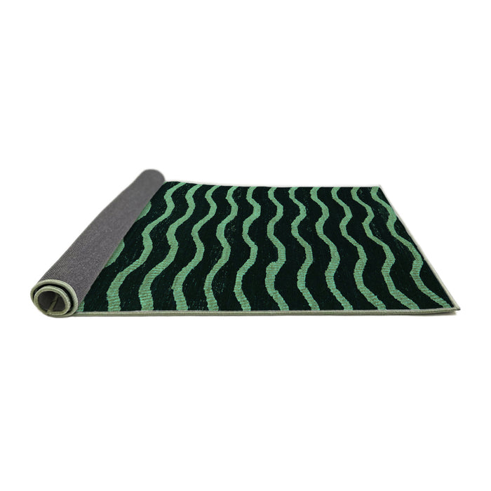 Sideview of Abstract Turquoise Modern Rug, abs5478turq