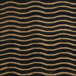 Square Abstract Black Modern Rug, abs5478