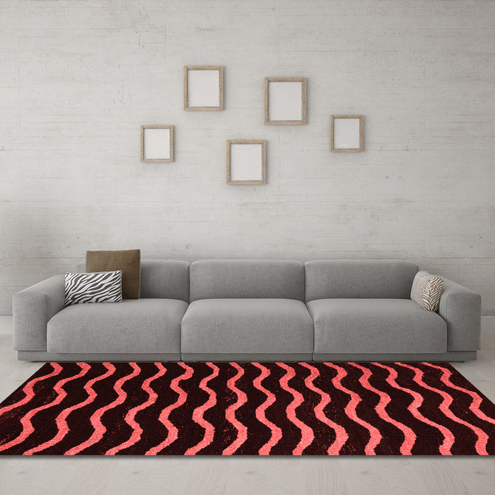 Modern Red Washable Rugs