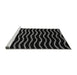 Sideview of Machine Washable Abstract Gray Modern Rug, wshabs5478gry