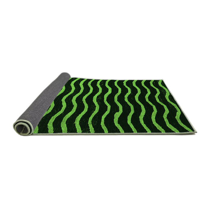 Sideview of Abstract Green Modern Rug, abs5478grn