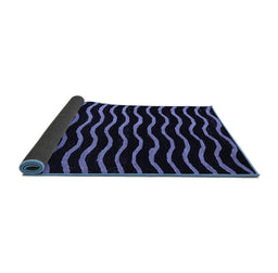 Sideview of Abstract Blue Modern Rug, abs5478blu
