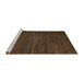 Sideview of Machine Washable Abstract Sienna Brown Rug, wshabs5479