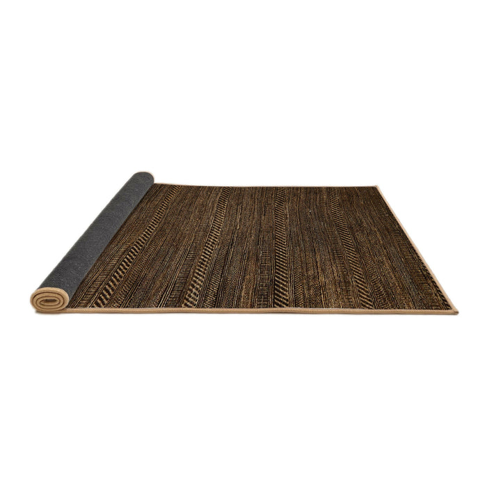 Sideview of Abstract Sienna Brown Modern Rug, abs5479